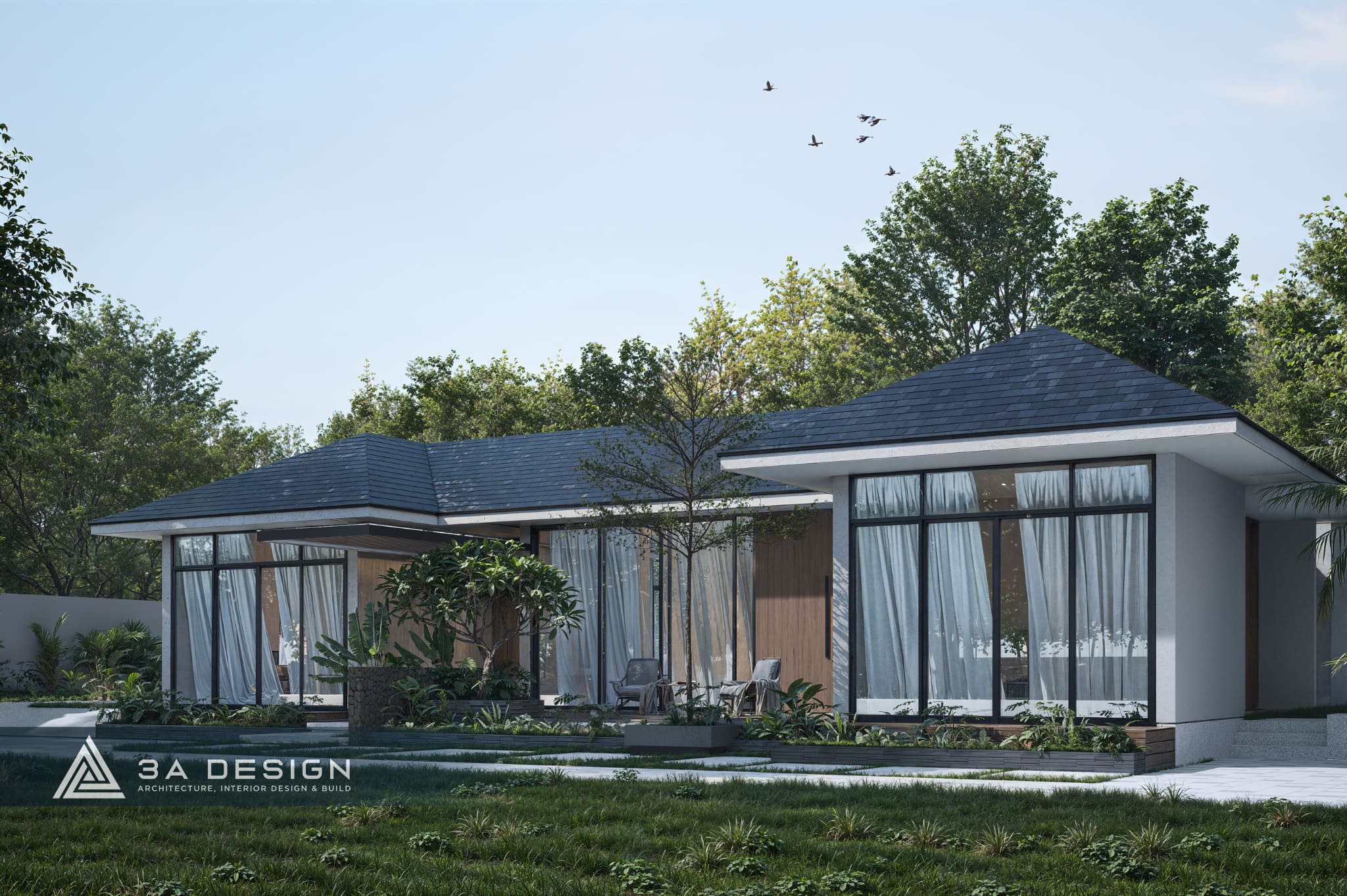 Countryside House - Tây Ninh - Thiết kế nhà vườn mái Nhật