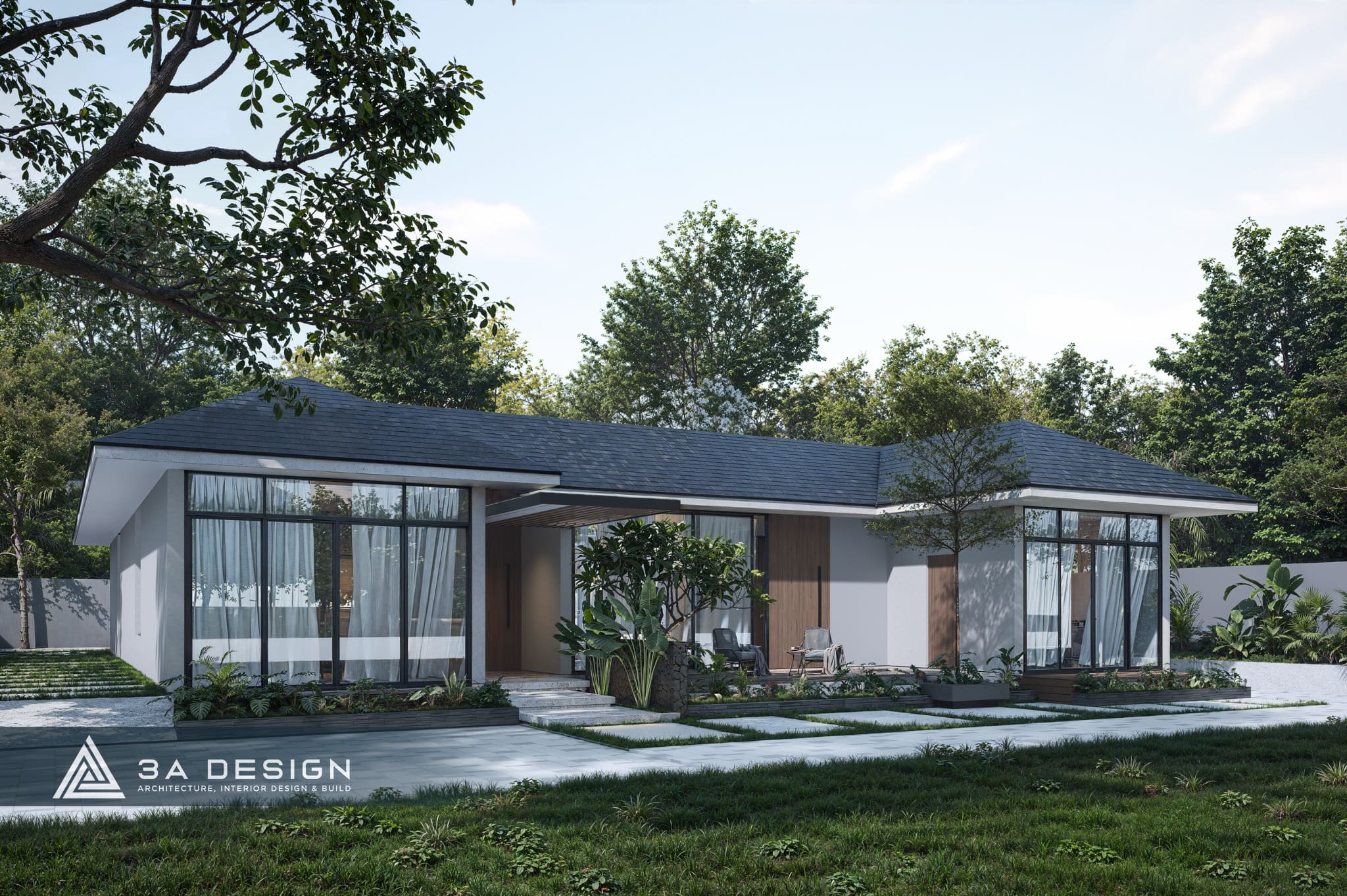 Countryside House - Tây Ninh - Thiết kế nhà vườn mái Nhật