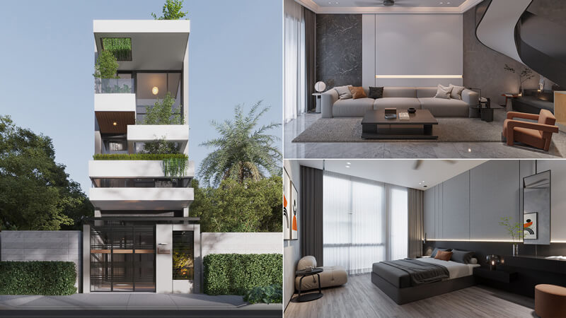 thi công hoàn thiện nhà phố Stack House