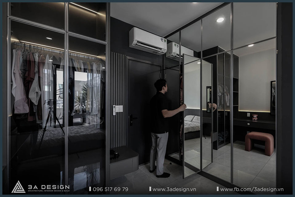Tủ gương phòng ngủ master của stack house