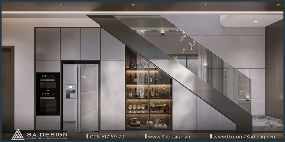 thiết kế nội thất tủ cho gầm cầu thang