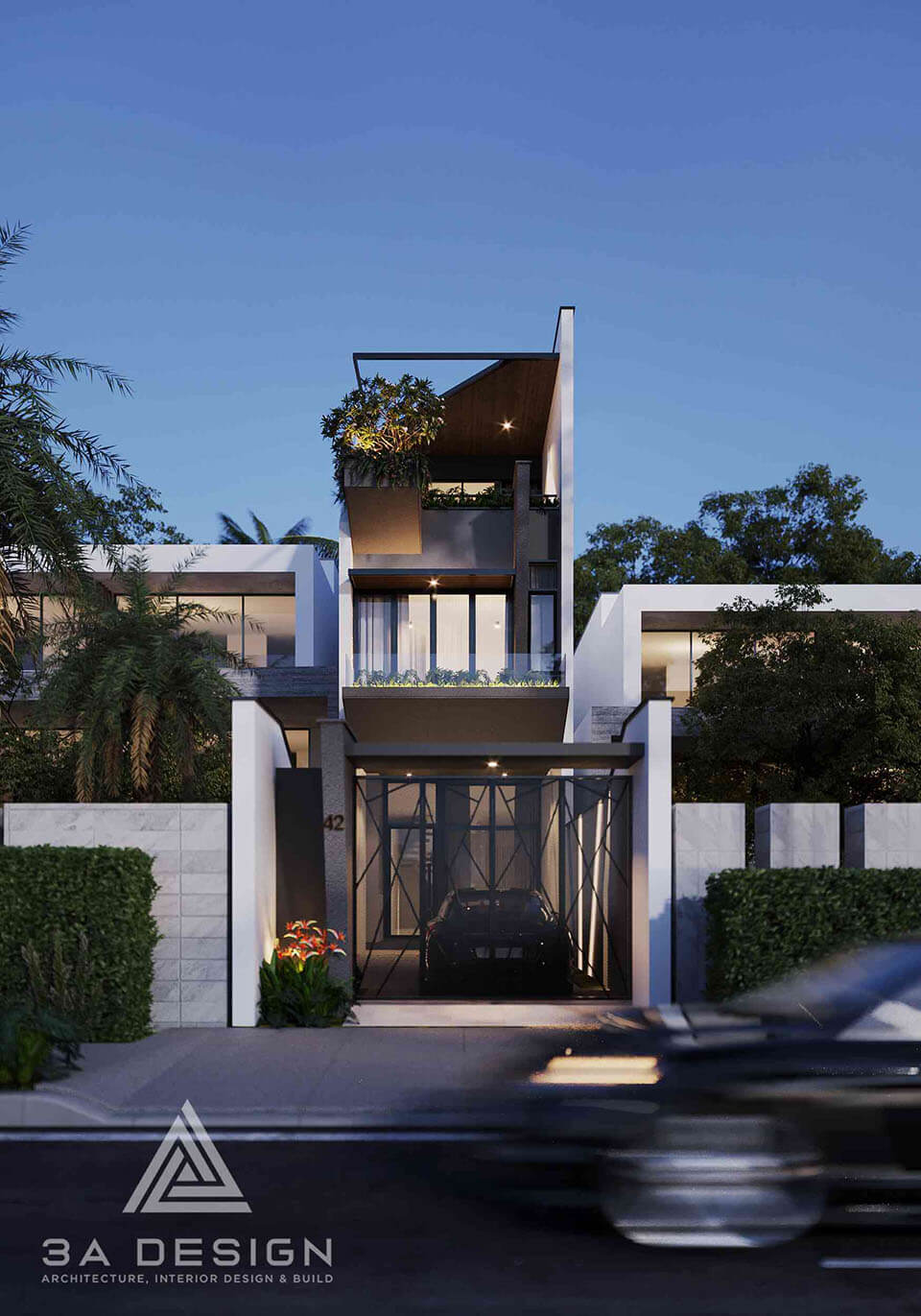 thiết kế nhà phố 3 tầng
