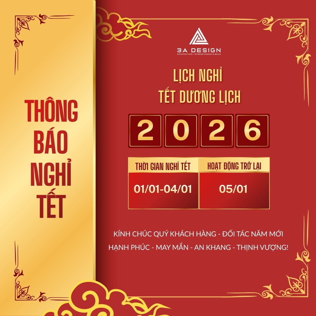 Announcement regarding the 2026 New Year's Day holiday at 3A Design.