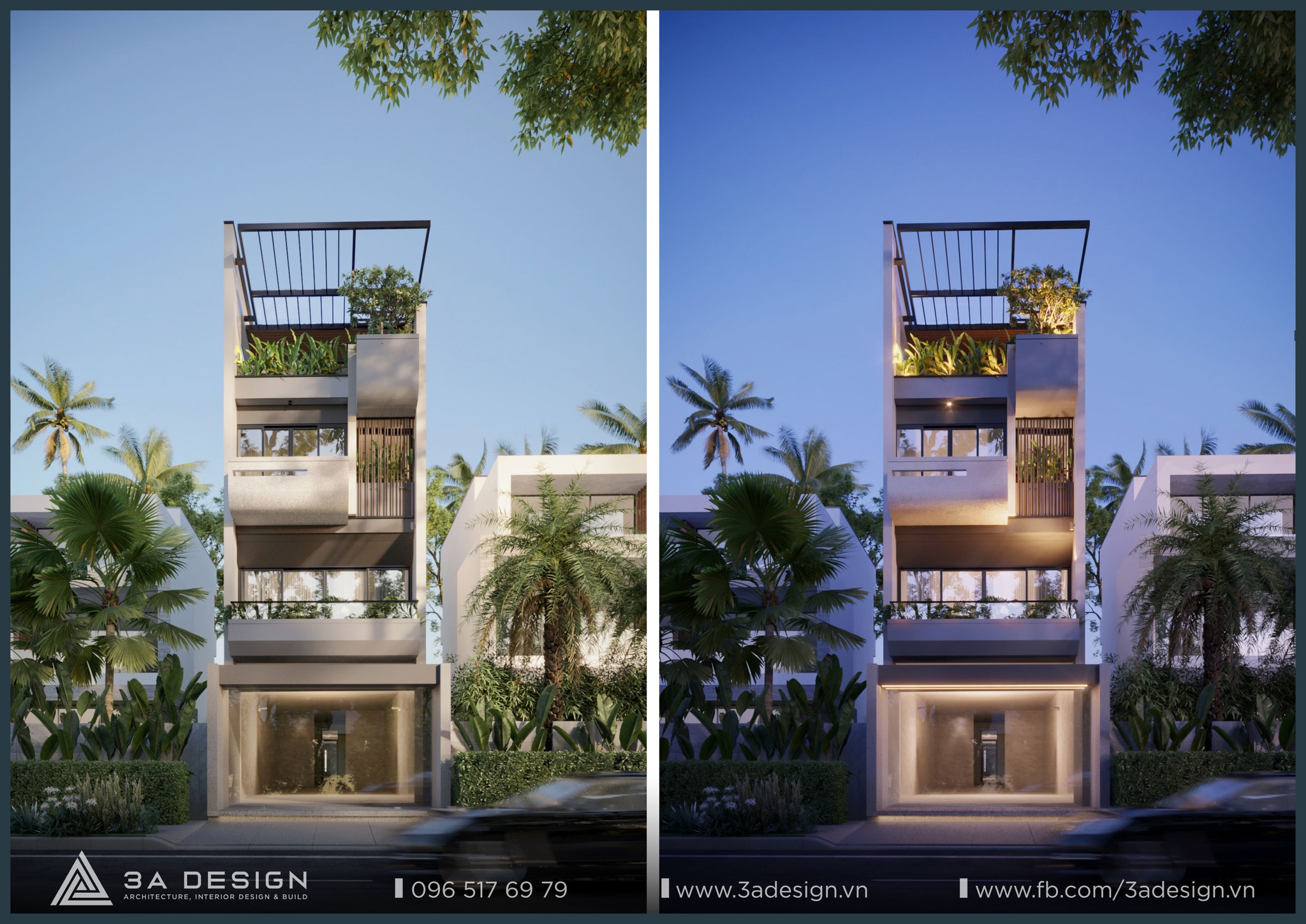 Kiến trúc mặt tiền nhà phố Set House