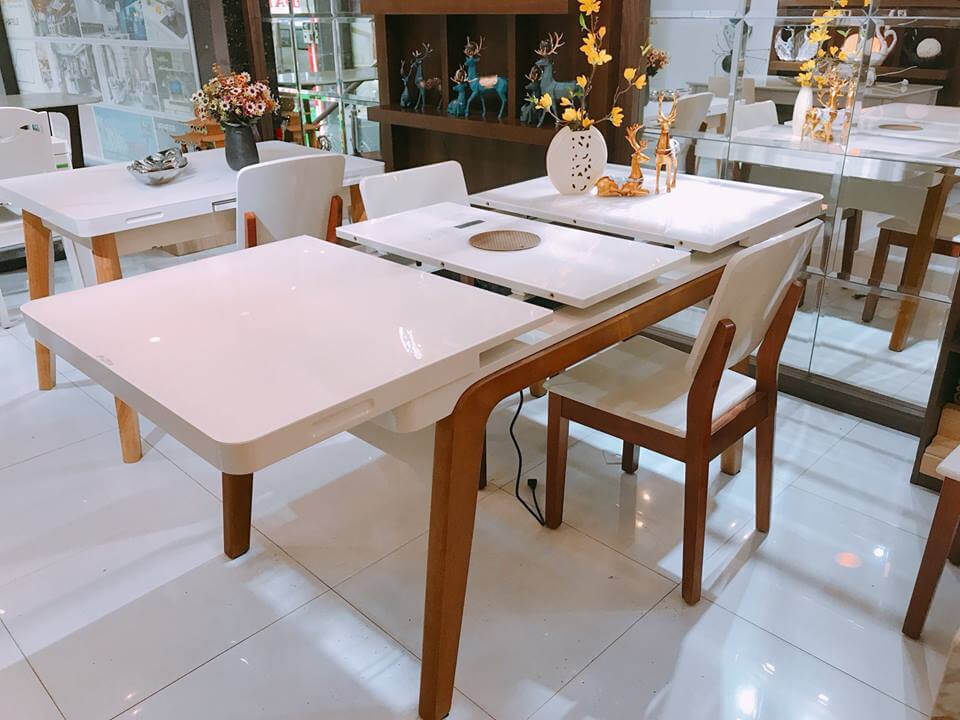 mẫu bàn ăn 6 người với nhiều thiết kế để phù hợp hơn với không gian bếp của bạn