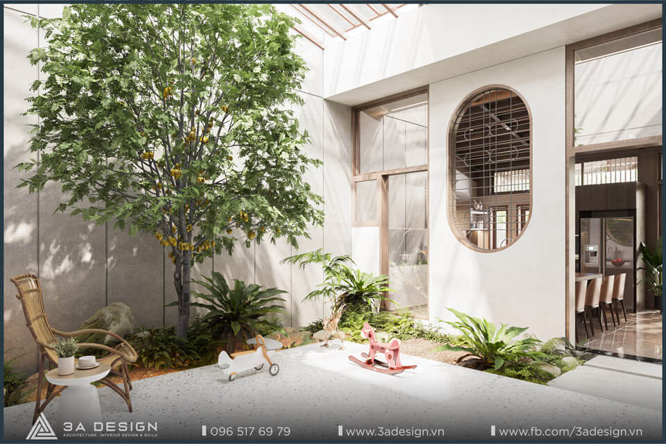 thiết kế sân vườn cho K Villa
