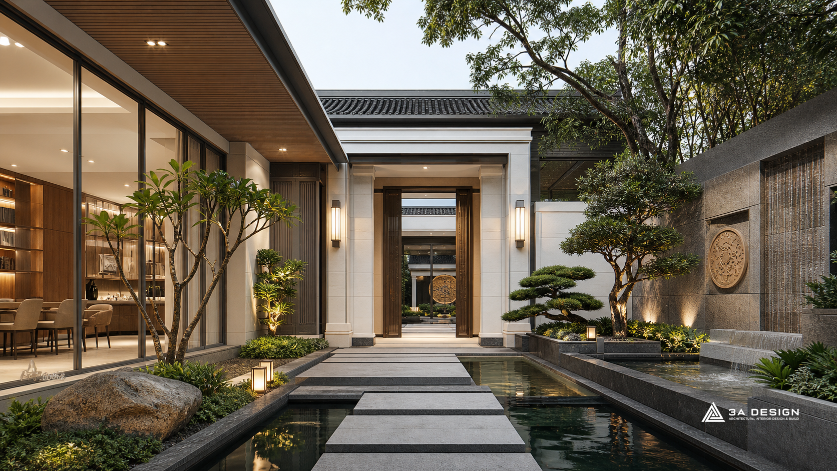 Các mẫu thiết kế nội thất và kiến trúc tiêu biểu của 3Adesign - Mẫu nội thất phòng khách sang trọng