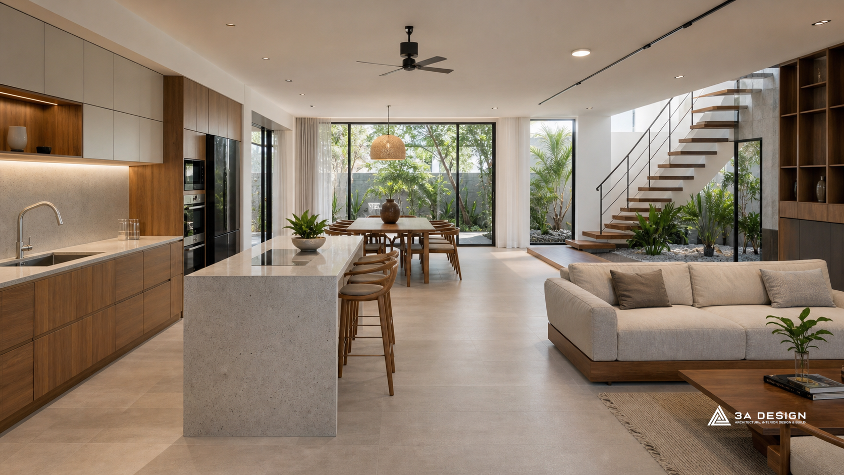 7. Checklist thiết kế thi công bếp mở phòng khách và gợi ý tư vấn từ 3ADesign - thiết kế bếp mở phòng khách