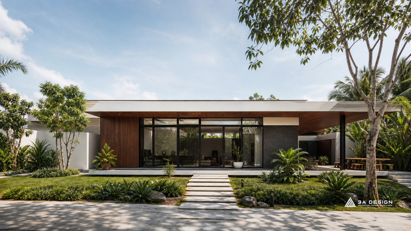 7. 3ADesign – Đơn vị tư vấn thiết kế nhà cấp 4 chuyên nghiệp - Mẫu nhà cấp 4 nông thôn hiện đại