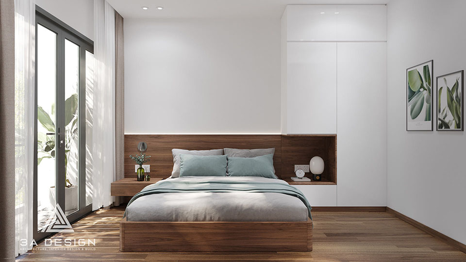 phòng ngủ tối giản hiện đại của T House