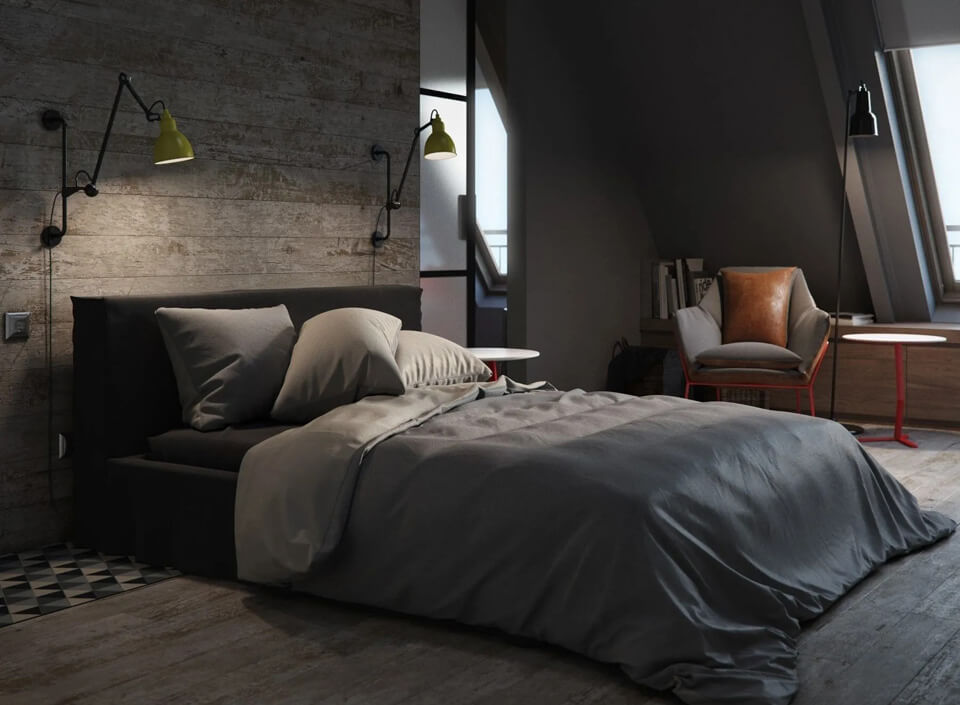 lựa chọn màu sắc phù hợp decor phòng ngủ nam lịch lãm