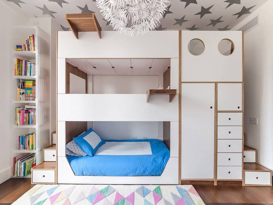 lựa chọn vật liệu thiết kế giường 2 tầng cho bé