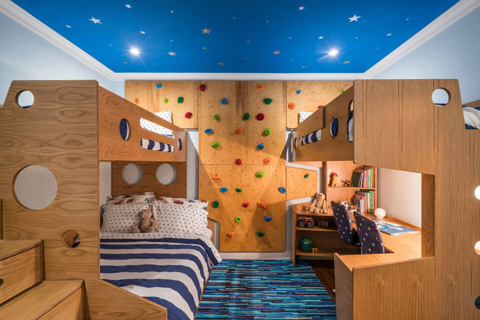 giường 2 tầng cho bé tích hợp tiện ích