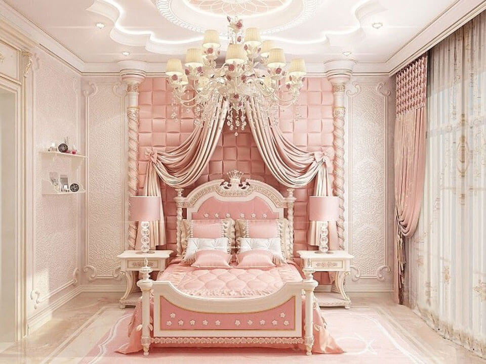 nội thất phòng ngủ giường công chúa cho bé