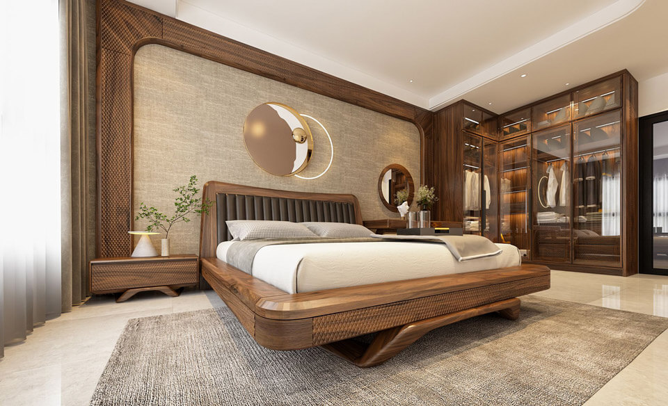 nội thất phòng ngủ phong cách hiện đại giường ngủ cao cấp