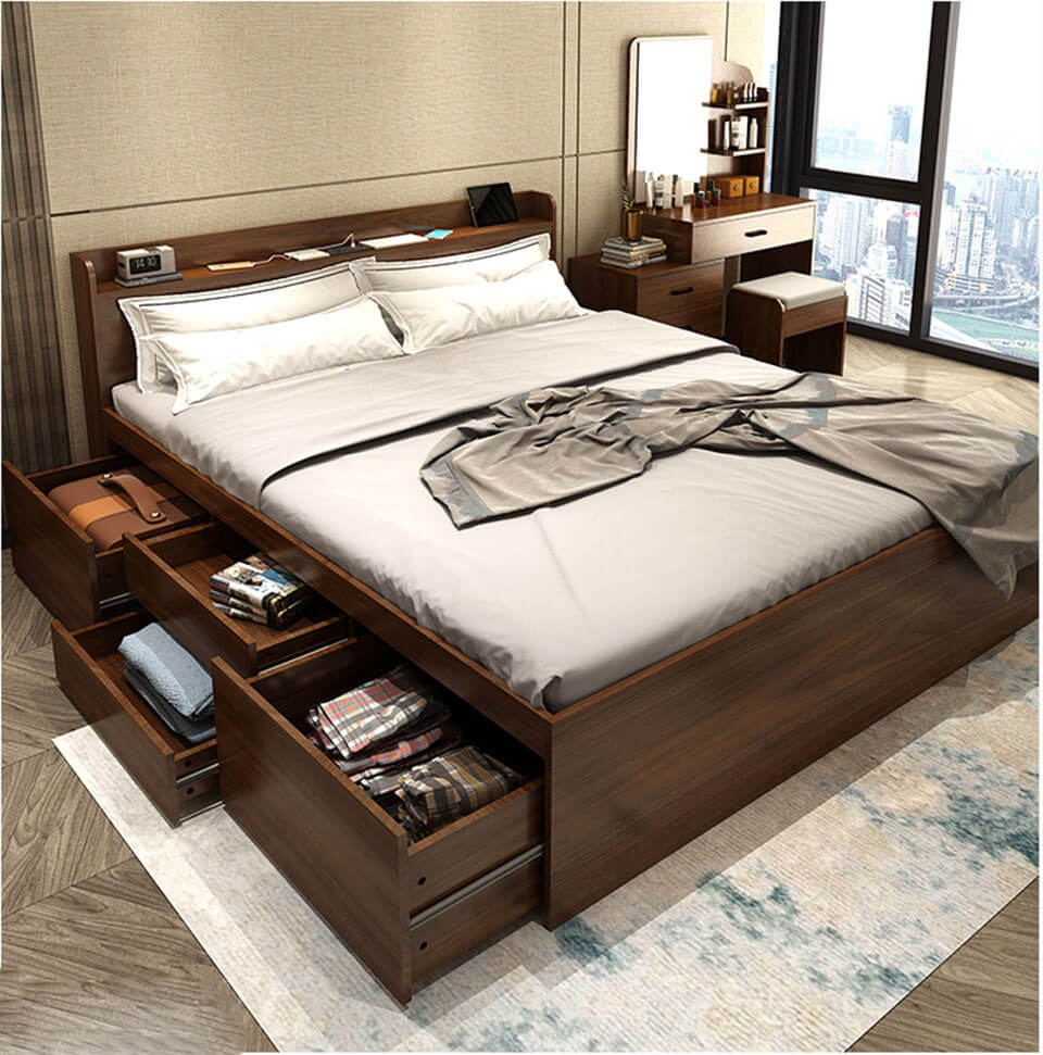 thiết kế nội thất phòng ngủ giường ngủ đẹp hiện đại