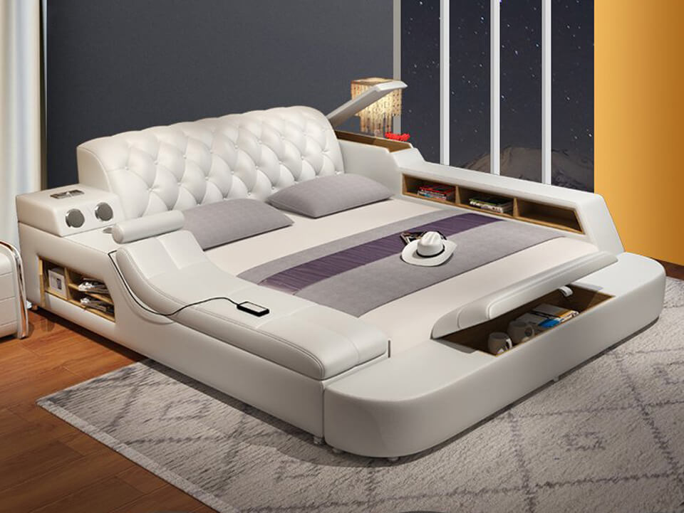 thiết kế nội thất giường ngủ thông minh, tiện ích và sang trọng