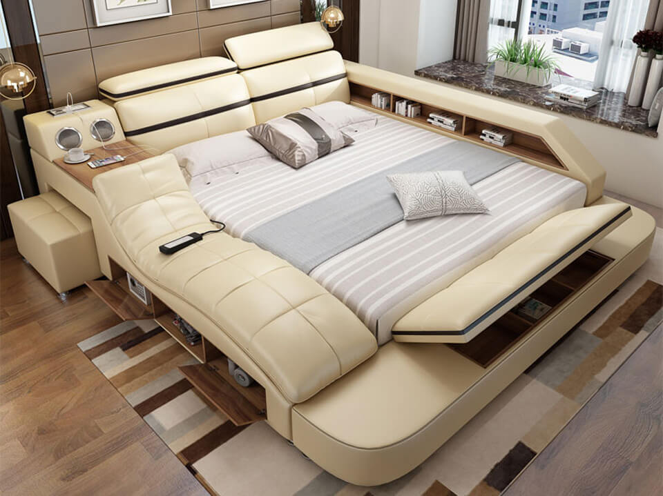 thiết kế nội thất phòng ngủ giường ngủ thông minh