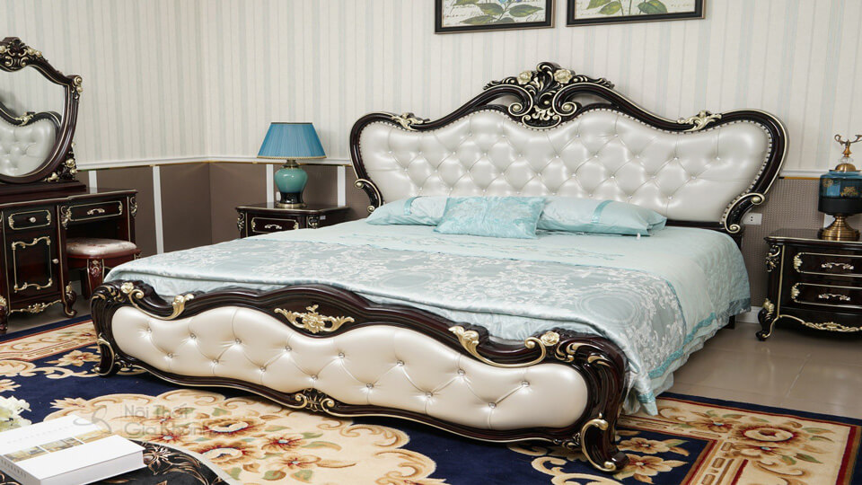 thiết kế nội thất giường tân cổ điển