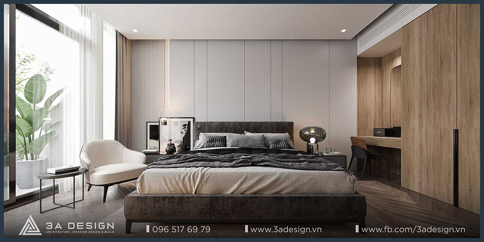 thiết kế phòng ngủ mẫu biệt thự hiện đại