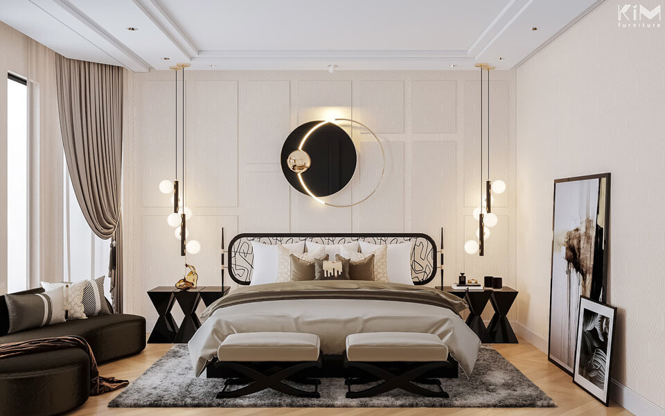 mẫu decor phòng ngủ phong cách thanh lịch, tinh tế, thẩm mỹ