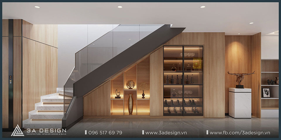 thiết kế nội thất cho gầm cầu thang