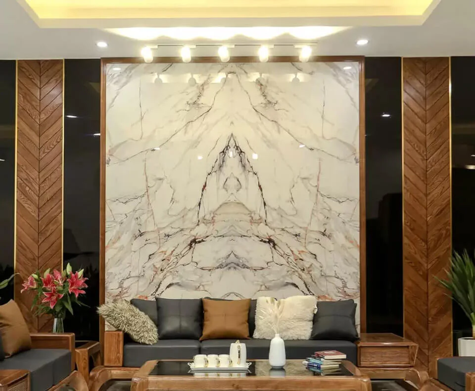 ốp tường tường phòng khách thiết kế không thể thiếu cho không gian phòng khách