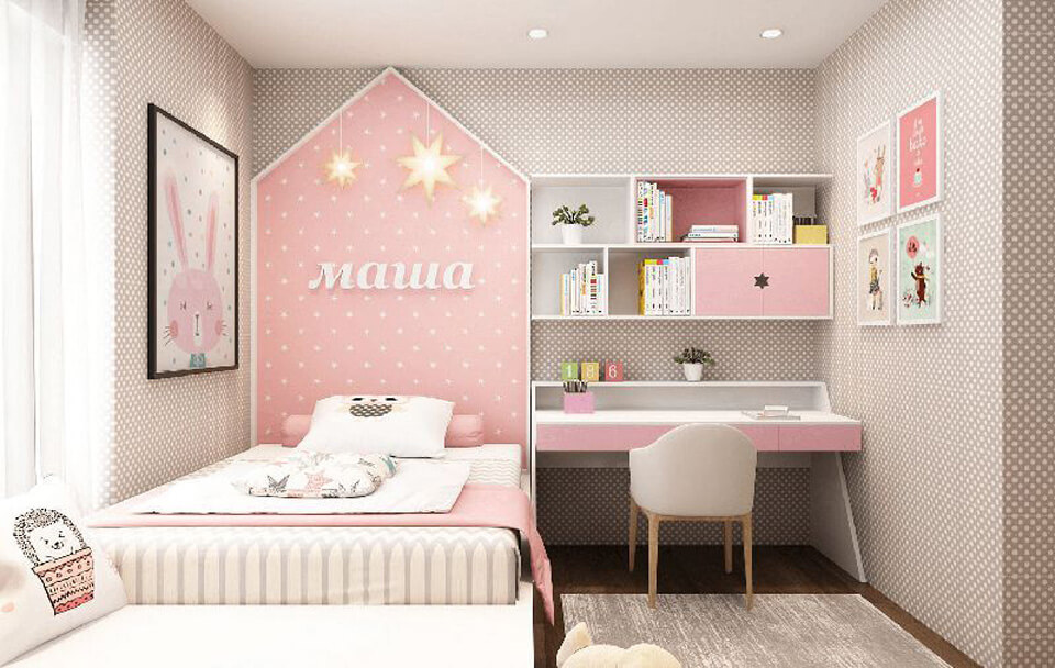 lựa chọn màu sắc phù hợp khi thiết kế phòng ngủ đẹp cho bé gái 