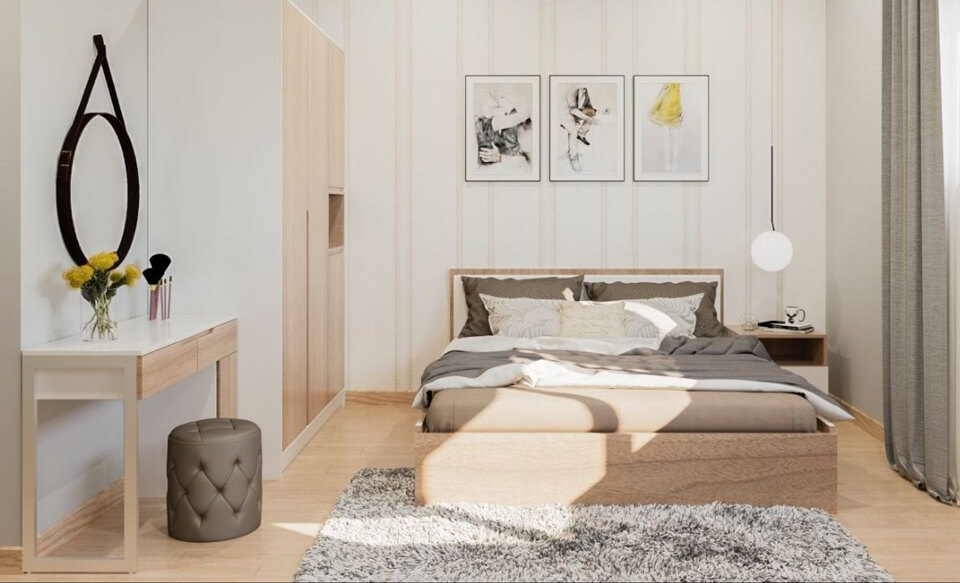 thiết kế nội thất phòng ngủ đẹp đơn giản
