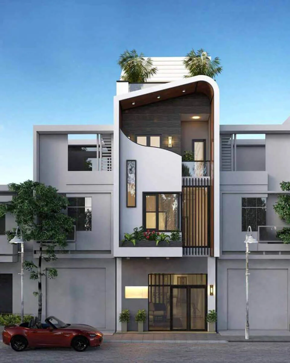 thiết kế kiến trúc mặt tiền đẹp và sang trọng cho ngôi nhà