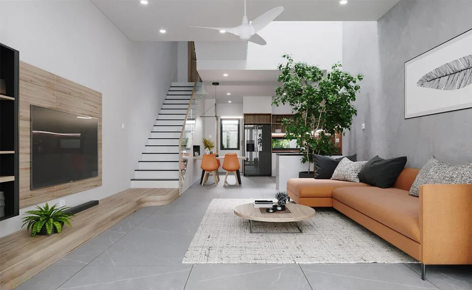 thiết kế nội thất nhà 3 tầng