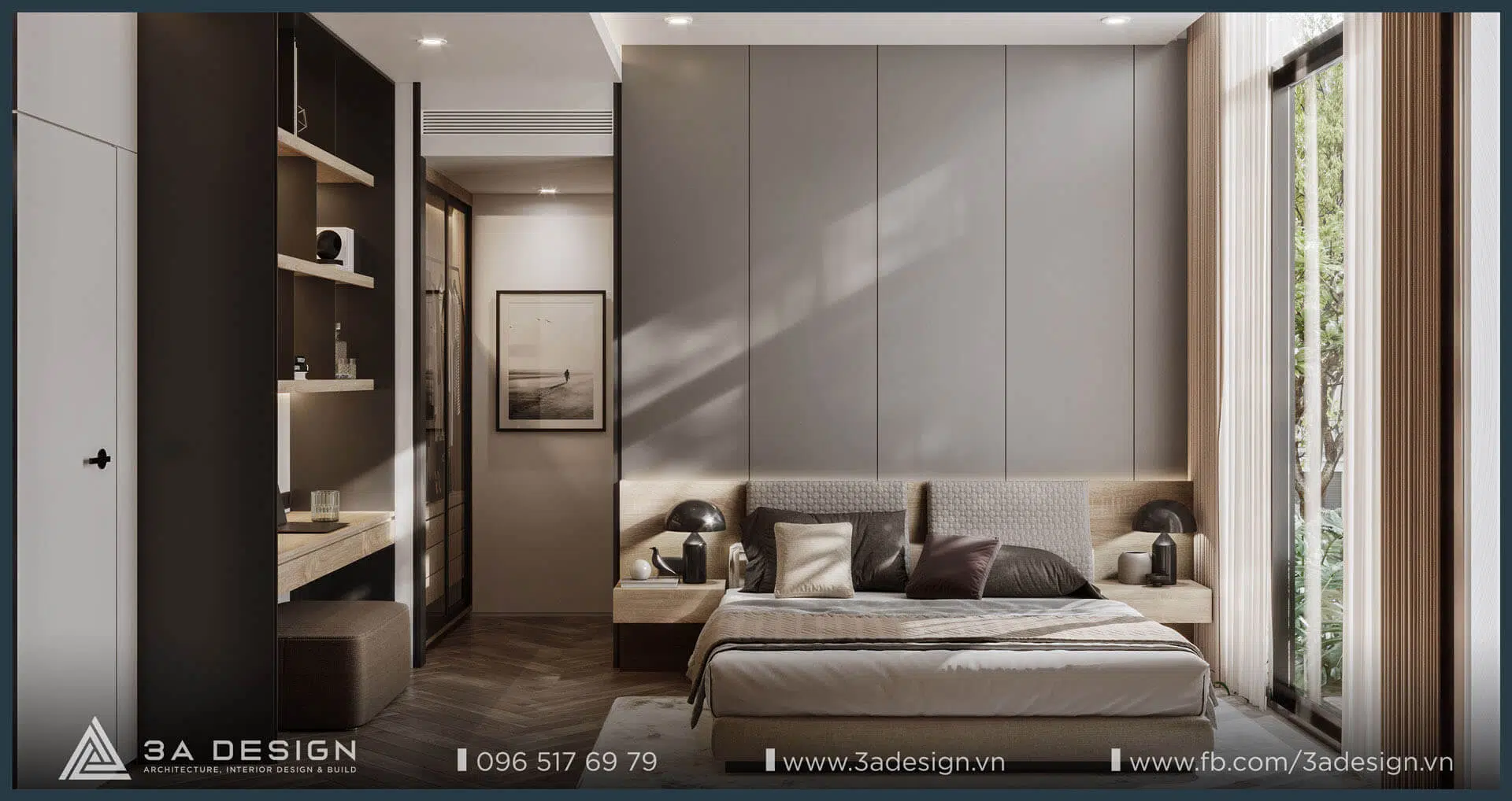 thiết kế phòng ngủ cho căn villa