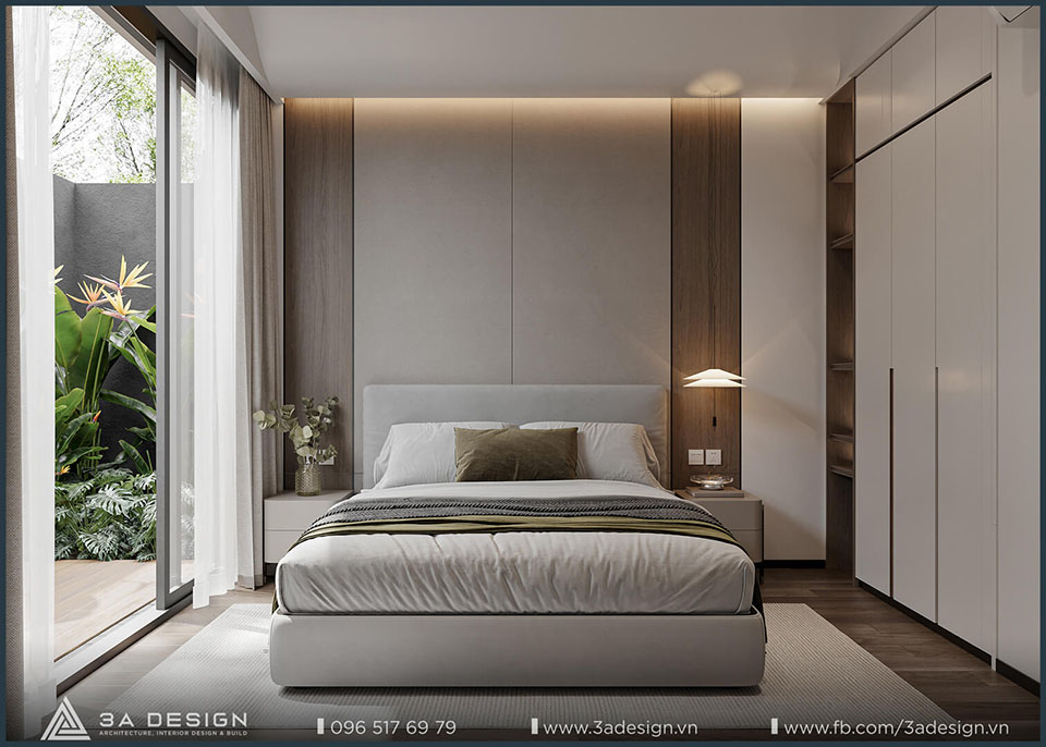 thiết kế phòng ngủ đối xứng