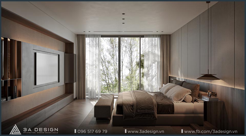 thiết kế không gian sống bên trong phòng ngủ master