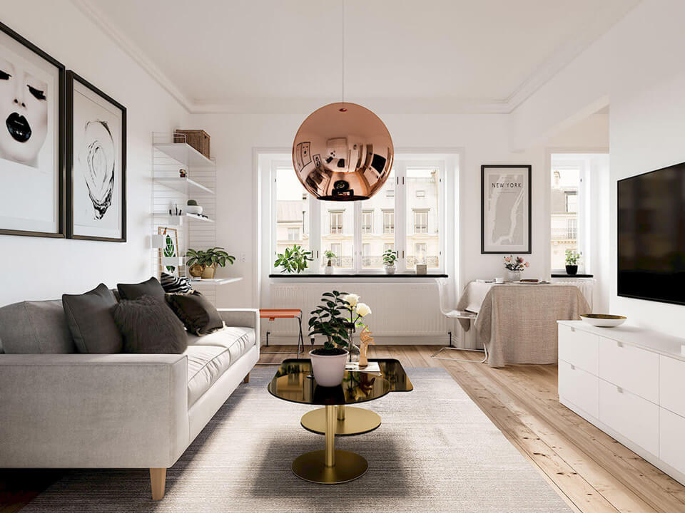 thiết kế nội thất chung cư mini phong cách tối giản, tinh tế, gọn gàng