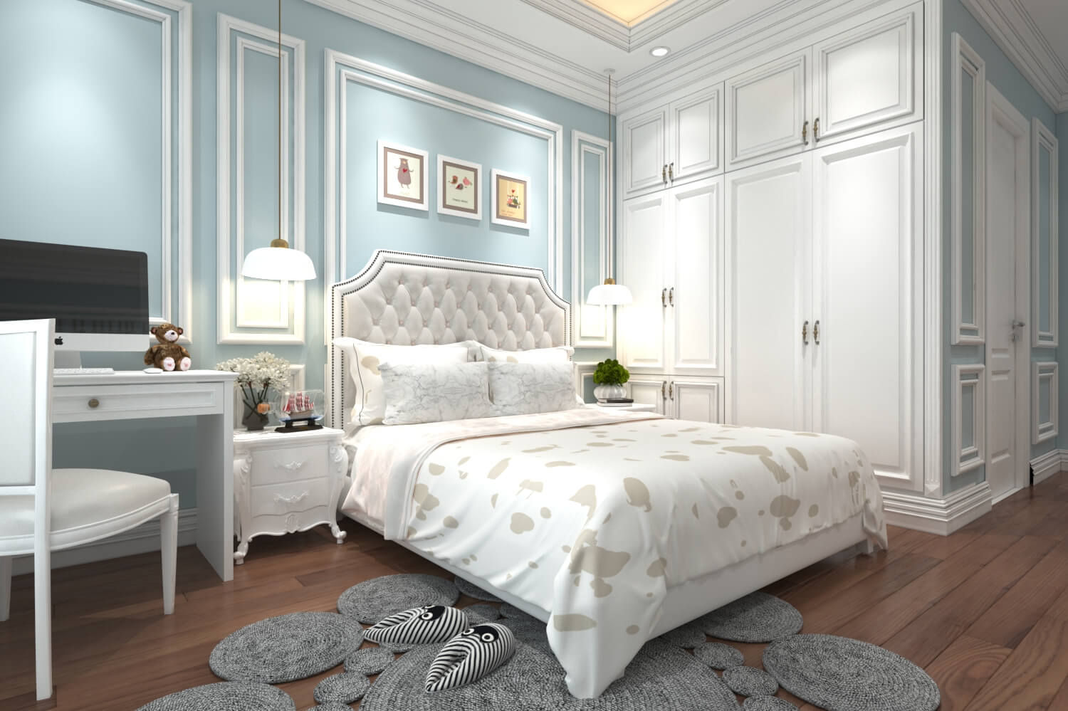 lựa chọn màu sắc nội thất phòng ngủ phù hợp với phong thuỷ